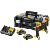 Набор из двух инструментов DeWALT DCK2110C2T (DCD701+DCF801)