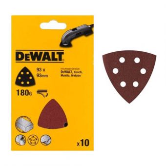 Шлифбумага DeWALT для дельташлифмашин, 93мм, зерно 240, 6 отв. (10 шт.)