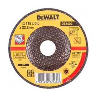 Круг шлифовочный DeWALT по металлу, 115х6.0х2.2мм, согнутого профиля