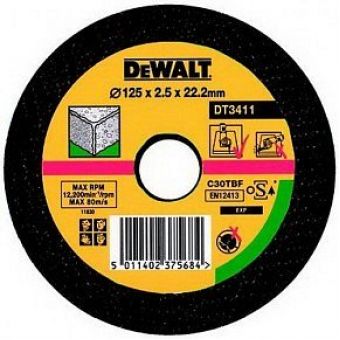 Круг отрезной DeWALT по камню, 125x2.5x22.2мм.