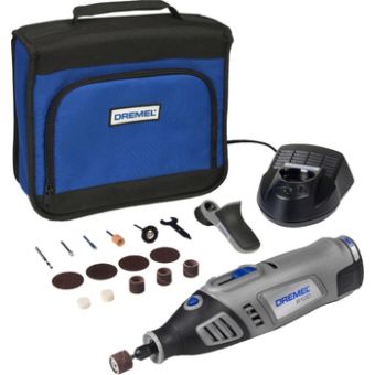 Многофункциональный аккумуляторный Dremel 8100, 1 приставка и 15 насадок