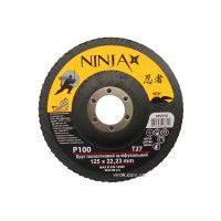 Круг пелюстковий шліфувальний NINJA TM VIROK Т27 125х22 мм Р100